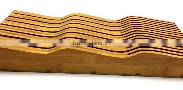 BH013 7 Slots Flatting Bamboo Knife Block Sets to Storaging Knives photo-2