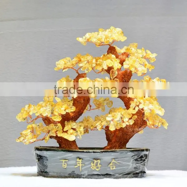 New Style Citrine Tree Good for Home Decoration All by Handmade photo-2