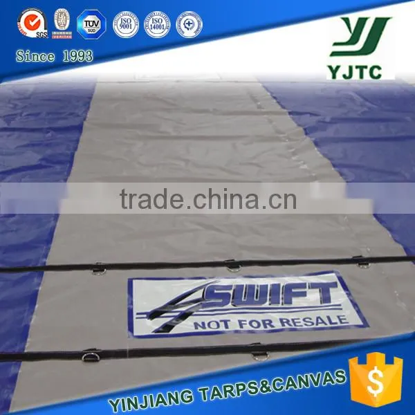 18 oz Black Pvc Vinyl Tarps With D-rings 27' x 16' photo-3