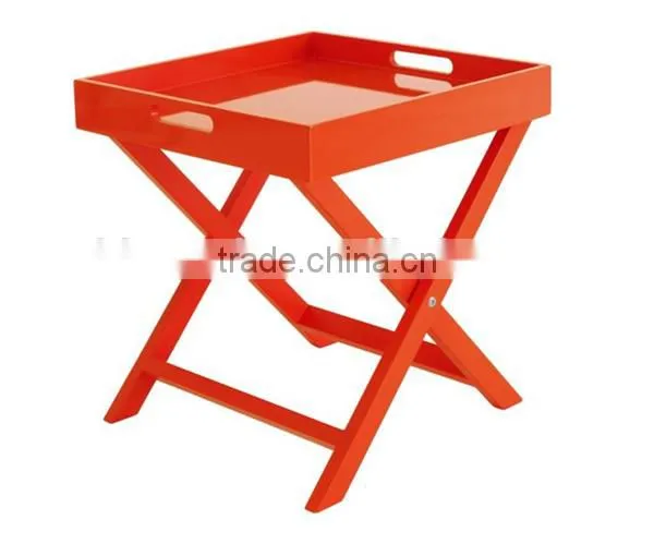 Wooden Folding Tray Table photo-2