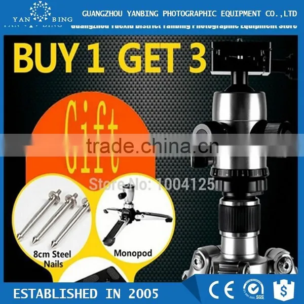 Factory Supply HPUSN Professional Photography Carbon Fiber Portable Camera Tripod Used as Monopod