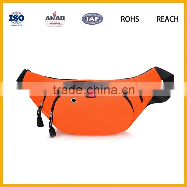2016 Latest Design Elegant Men and Women300D Orange Color Adjustable Strap Waist Bag for Sports, Running, Cycling photo-2