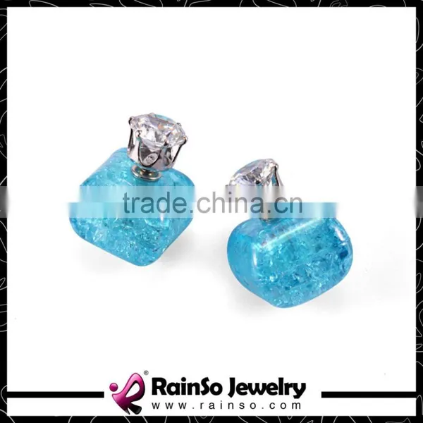 Girls Perfume Bottle Double Sided Stud Earrings 4Colors