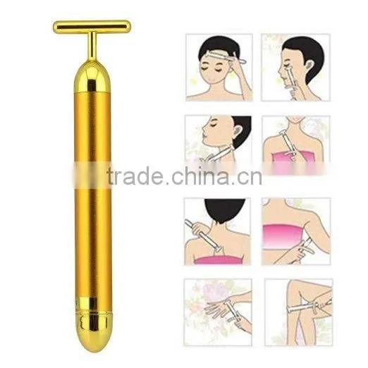New Products 2016 Vibration Face Massager 24k Gold Plated Beauty Bar,Salon Beauty Device photo-6