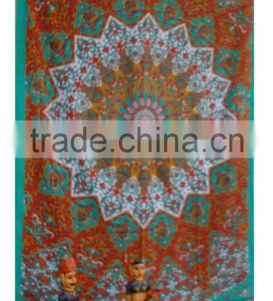Twin Bedspread Cotton Printed Single Dorm Bed Cover Manufacturing Tapestries Indian Exporter Rich Art And Craft USA Tapestry photo-2