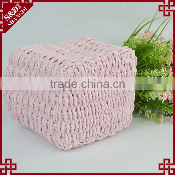 Sweety Pink Color Hand Woven Mini Hanging Baskets for Gifts photo-4