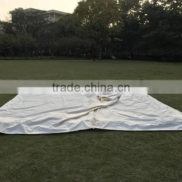 Beige Color Customized Tulip Bell Tents Camping Cotton Canvas Bell Tent photo-4