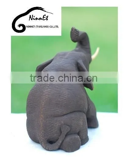 Wood Carved Elephant From Thailand photo-3
