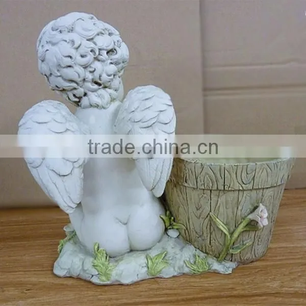 Wholesale Garden Ornaments Polyresin Child Angel Statues photo-5