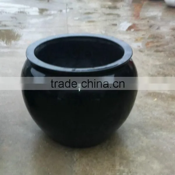 Black Round Strong Flowerpot photo-4