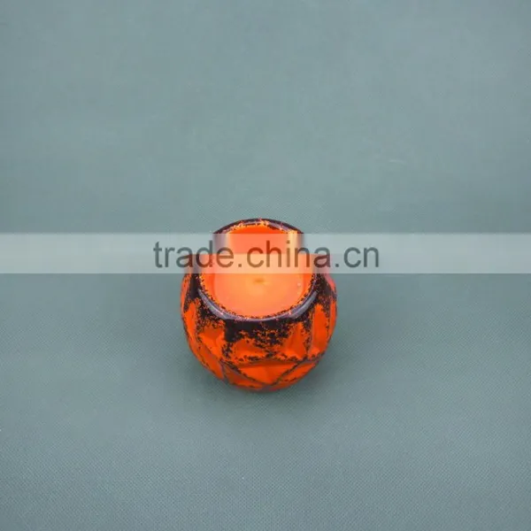Home Decorative Table Top Elegant Orange Ceramic Candle Holder,Ceramic Tealight Candle Holders photo-2