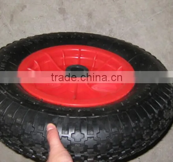 16''*400-8 Plastic Rim Wheel Barrow Pneumatic Rubber Wheel photo-2