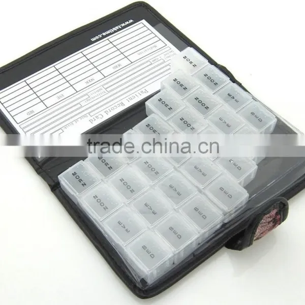 New PU Removable Compartments 7 DAY PILL WALLET Tablet Organizer Dispenser Box photo-5
