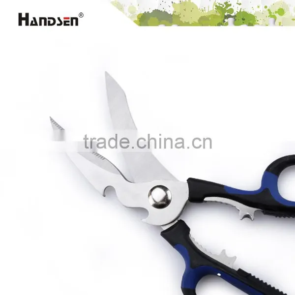 9" TPR Soft Grip Handle Durable Blade Functional Kitchen Scissors photo-3