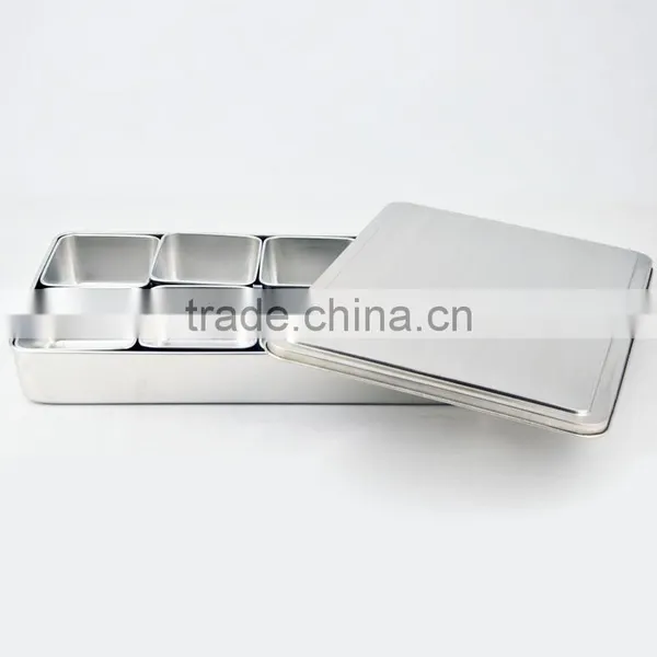 SS201stainless Steel Magnetic Spice Box With 4 Compartments photo-3
