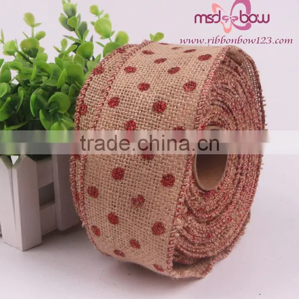 Christmas Decorative Burlap Ribbon Roll photo-6