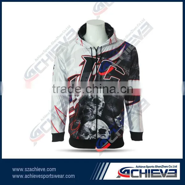 100% Polyester Men Zippers Lined Hoodie/ Personalized Hoodie Without Zipper photo-3