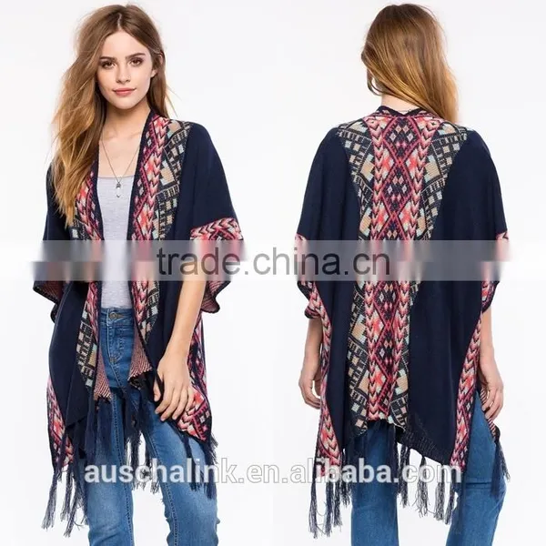 New Style Ladies Fashion Blanket Cape Sweater Wholesale photo-6