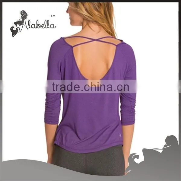 OEM Polyester Spandex Dry Fit Sports Wear Running t Shirt for Women photo-2
