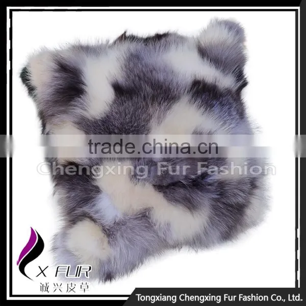 CX-D-33H New Arrival Seat Cover Fox Fur Cushion Cover Decorative Pillows Home Decor photo-2