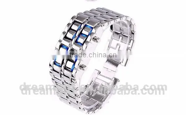 A Level 2016 Hot Lava Style Led Iron Watches Brand Watch Samurai LED Watch Red &blue Light Women&men Style photo-3
