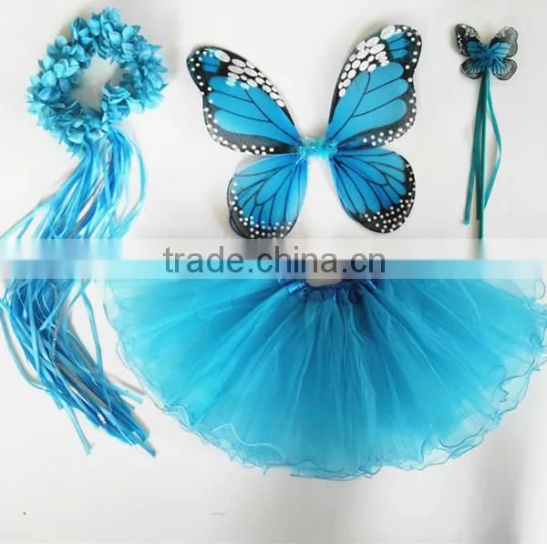 Halloween 4pcs Bithday Fairy Girls Fancy Princess Dress up Costume Set photo-6