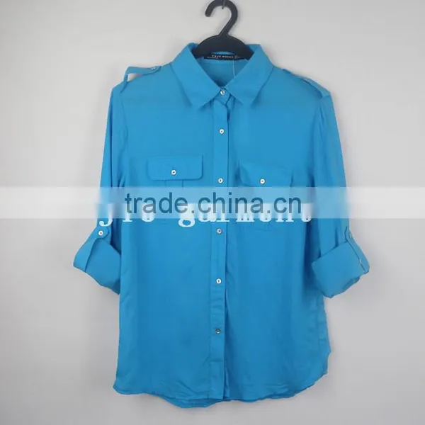 Button-down Collar Washable Mercury Woven Shirt photo-3