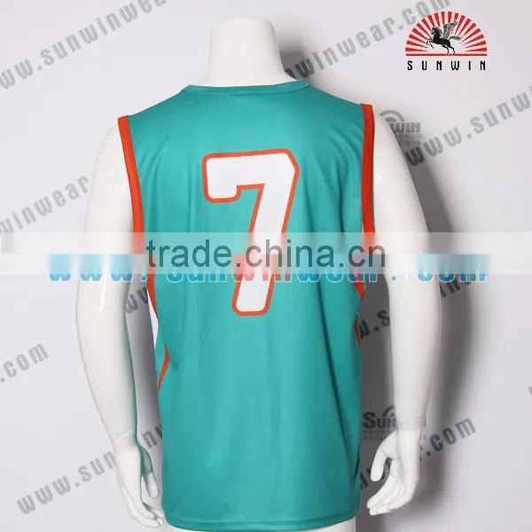 100% Polyester Custom Double Mesh Wholesale Reversible Basketball Jerseys / Uniform photo-3