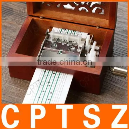 15 Sound Hand Paper Tape And Music Box Retro Wood/Wooden Music Box/Engraved Music Box photo-4