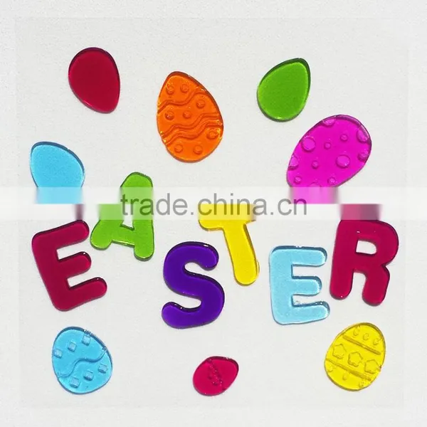 DIY Sticky Gel Window Decoration Happy Easter Window Sticker photo-2