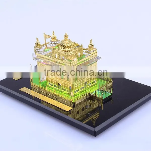 India 24K Gold Plated Crystal Indian Sikhs Gift photo-2