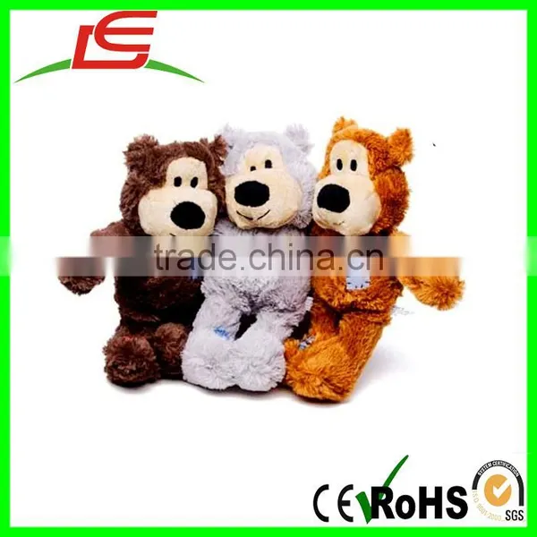 Choose Size Reinforced Plush Squeaky Dog Tug Toy Bear photo-3
