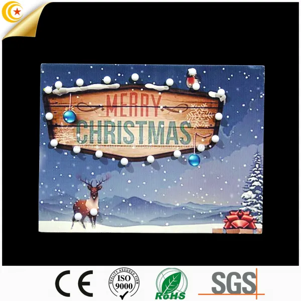 Home Backdrop Wooden Framed Led Lights PVC Home Decorative Hanging Lights