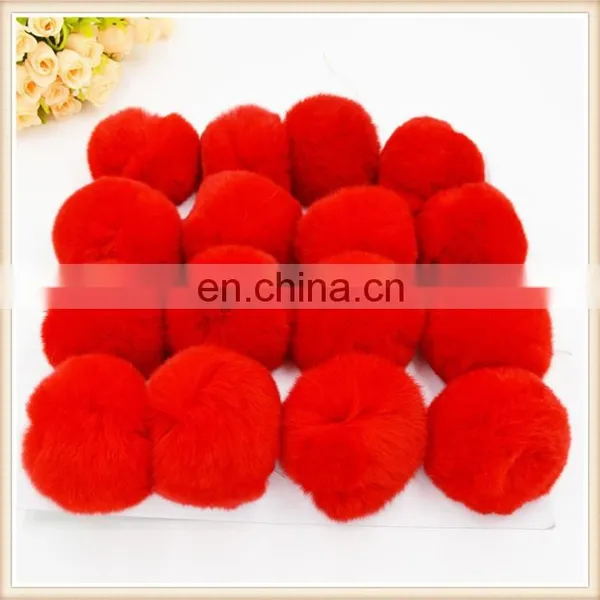 2016 New Fashion Colorful Cheap Real Fur Ball Rabbit Pom Pom photo-5
