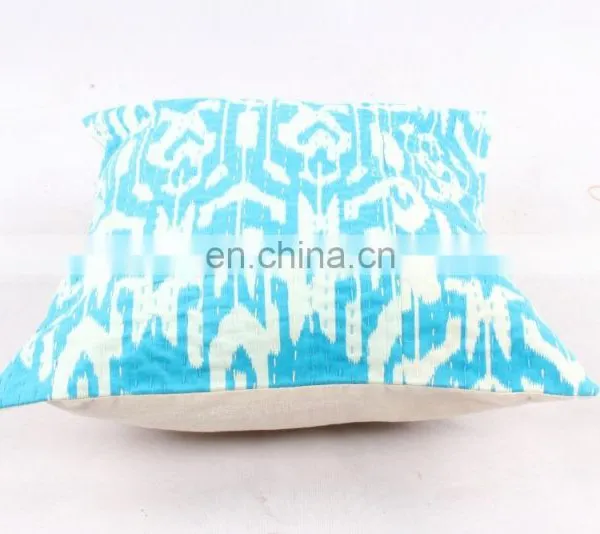 Ikat Print Kantha VINTAGE PILLOW CUSHION COVER THROW HANDMADE ETHNIC HOME DECOR INDIA photo-3