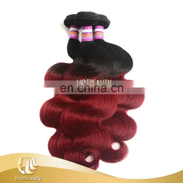 2017 New Arrival Colored Peruvian Hair, Black and Red Color Hair photo-3