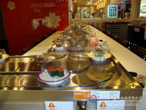 Fashion Beautiful Color Conveyor Belt System / Rotary Food Delivery System photo-2