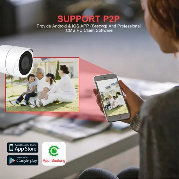 CCTV 4chs 2.0MP Home Security Camera Alarm Poe NVR Systems Kits photo-5