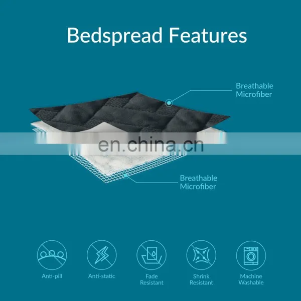 Luxury Imported Traditional American Style Coverlet Waterproof Queen Size Home Bedspread Set Quilt For Sale photo-3