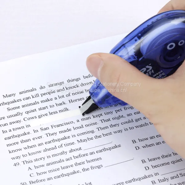 Non-Refillable Yellow Correction Roller With Transparent Dispenser 12m Correction Tape 954 photo-5