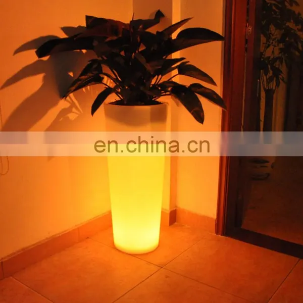 Decoration Plastic Furniture Led Lighting Flower Pot Planter Vase photo-2