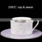 20pcs Bone China Dinnerware Set With Moist Purple Hibiscus photo-5