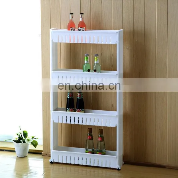 3 Tier 4 Tier Slim Slide Out Kitchen Storage Shelf Kitchen Storage Holder 3 Tier Liquor Bottle Shelf Organizrt Cart photo-4