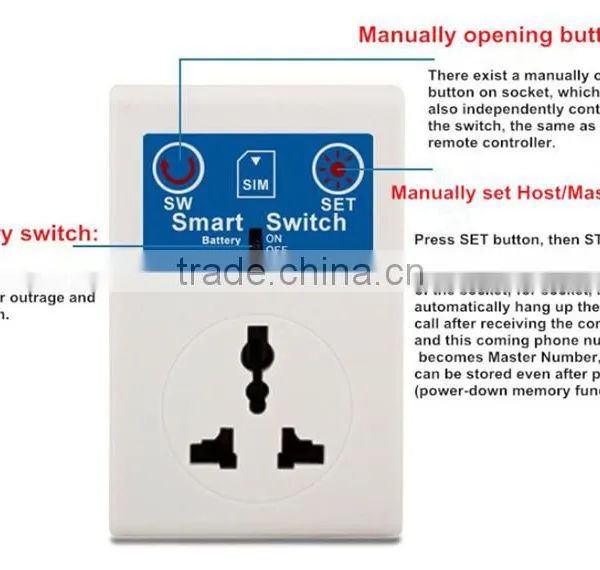 AC110-220V 2200W 10AMP GSM Remote Control Power Switch Suitable for AU/EU/UK Plug With Power Failure SMS Reminder Automatically photo-3