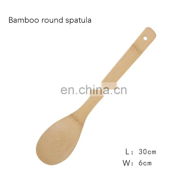 Biodegradable Kitchen Multifunction Cooking Premium Bamboo Spatulas Kitchen Utensil Set photo-4