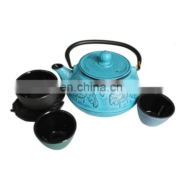 Cast Iron Enamel Japanese Chinese Cup and Teapot Tea Sets photo-5
