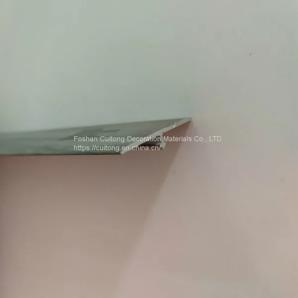 Door Aluminum Alloy Laminate Flat Buckle SPC Stone Plastic Floor Edge Bar Cabinet Window Sill Staircase Right Angle Closing Line photo-5