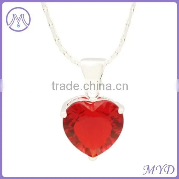 925 Sterling Silver Yellow Square Stone Pendant Necklace For Ladies photo-6