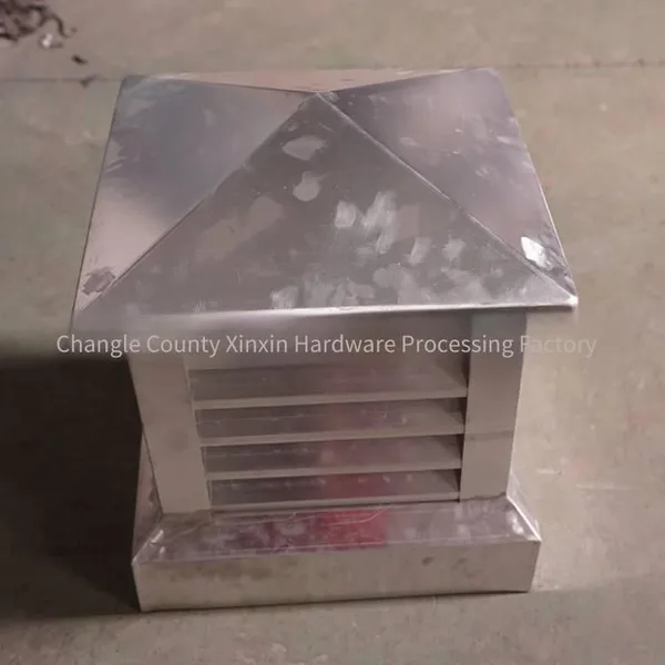 Aluminum Alloy Louver Chimney Caps for Roofs, Metal Ventilation Caps, and Building Exhaust Air Caps photo-4