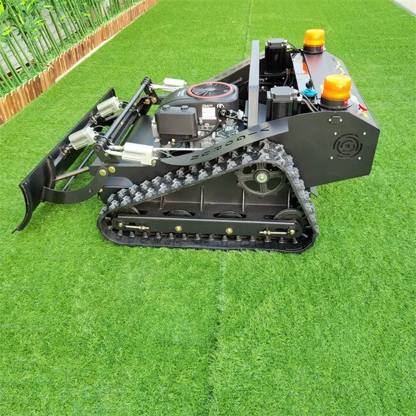 Gasoline Electric Hybrid Powered Strong Power Rubber Track Remote Control Commercial Lawn Mower photo-6